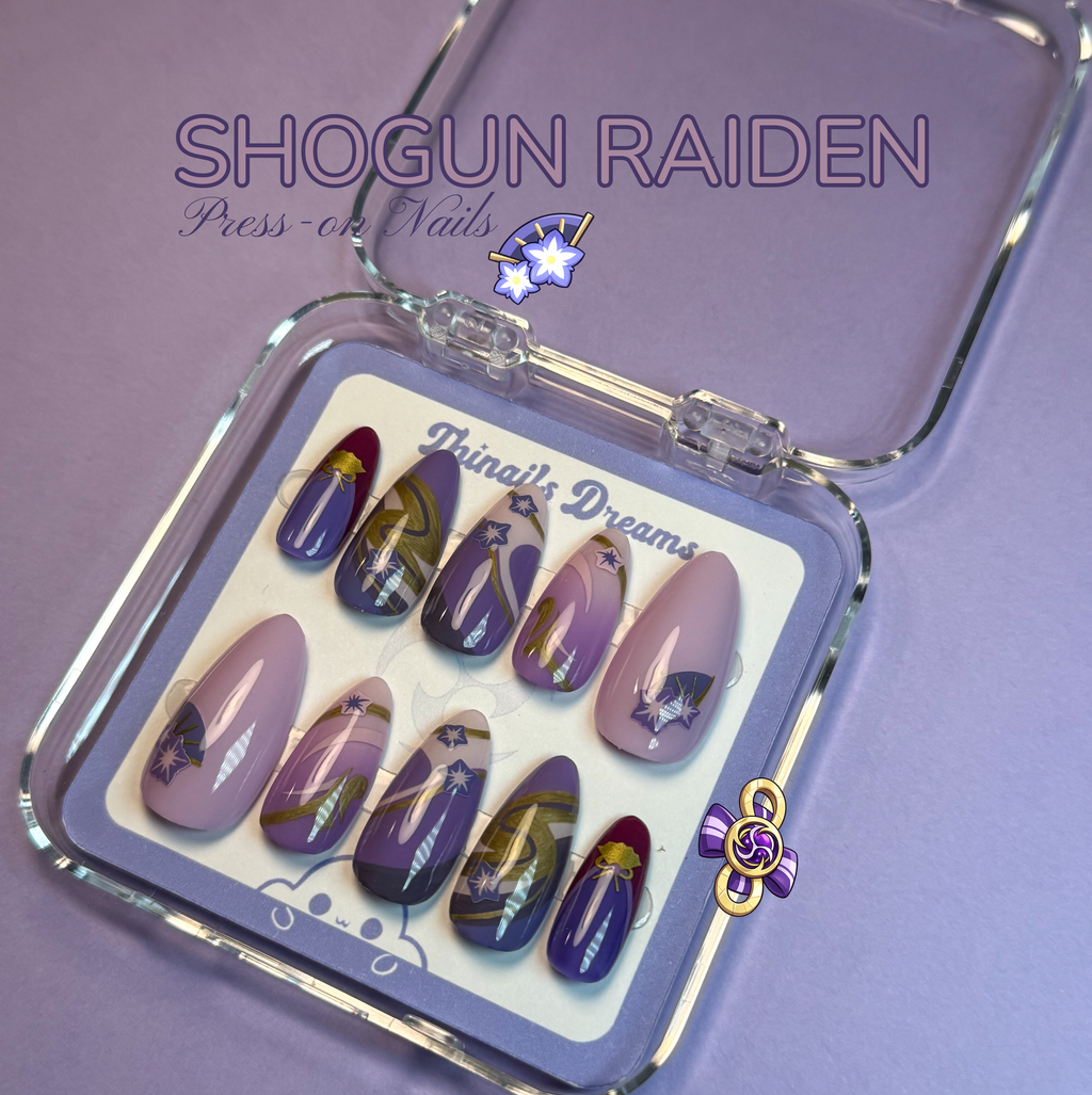 Raiden Shogun - Press-on Nails Thinails Dreams