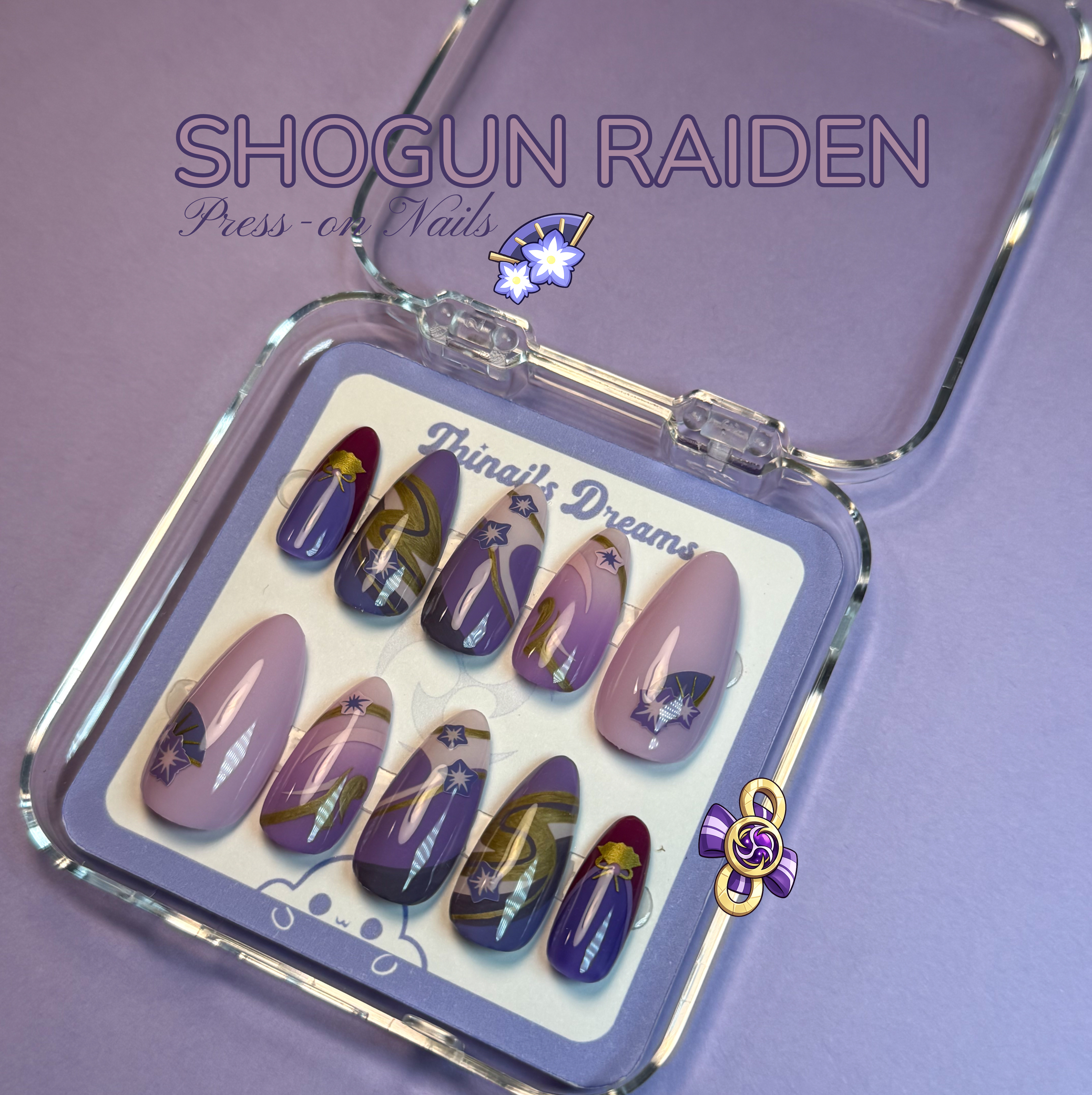 Raiden Shogun - Press-on Nails Thinails Dreams